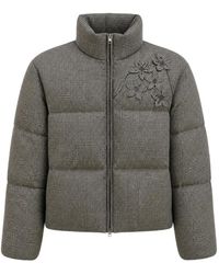 Panicale - Chaqueta Con Motivo Pied De Poule Y Aplique Floral - Lyst