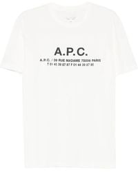 A.P.C. - Logo-Print T-Shirt - Lyst