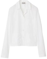 Miu Miu - Cotton Poplin Shirt - Lyst