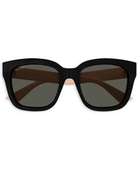 Gucci - Lunettes De Soleil À Monture Carrée - Lyst