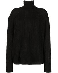 Etro - Pull En Maille Torsadée À Col Roulé - Lyst