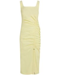 KARL LAGERFELD - Draped Stretch-Cotton Dress - Lyst