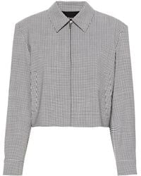 Theory - Gingham Check-pattern Cropped Jacket - Lyst
