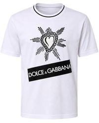 Dolce & Gabbana - Sacred Heart Graphic-Print T-Shirt - Lyst