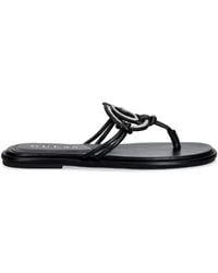 Guess - Tongs À Ornements En Cristal Et Plaque Logo - Lyst