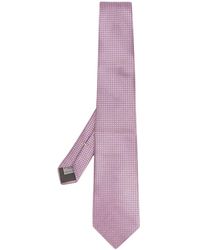 Canali Corbata con motivo geométrico en jacquard - Rosa