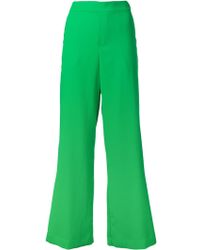 P.A.R.O.S.H. Taillenhose mit weitem Bein - Grün