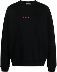 Marni - Logo-print Crew-neck Sweatshirt - Lyst