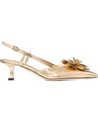 Jimmy Choo - Pumps Mimmi Con Fiori E Cinturino Posteriore 50Mm - Lyst