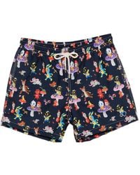 ARRELS Barcelona - Graphic-Print Drawstring Swim Shorts - Lyst