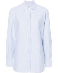 Golden Goose - Golden W's Boyfriend Shirt Striped Oxford Cotton - Lyst