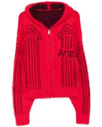 Aries - Column-Print Zip-Fastening Hoodie - Lyst