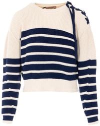 Twinset - Striped Lace Sweater - Lyst