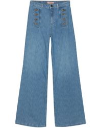 Twin Set - High-rise Flared Jeans - Lyst