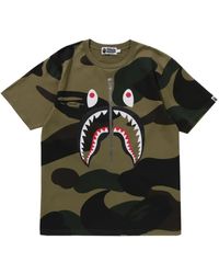 A Bathing Ape - Shark Attack Camouflage T-Shirt - Lyst