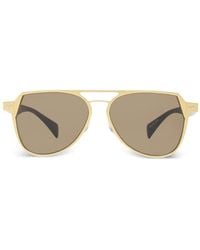 discord Yohji Yamamoto - Double-Bridge Pilot-Frame Sunglasses - Lyst