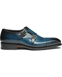 Santoni - Leather Monk Shoes - Lyst