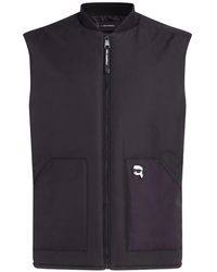KARL LAGERFELD - Ikon Padded Gilet - Lyst