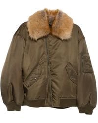 Saint Laurent - Fur-Collar Puffer Jacket - Lyst