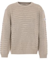 MM6 by Maison Margiela - Open-Knit Logo-Patch Sweater - Lyst