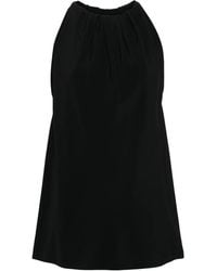 Rick Owens - Gathered Crepe Tank Top - Lyst