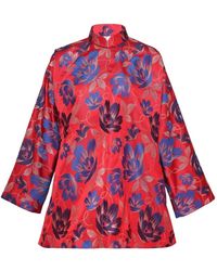 Comme des Garçons - Floral-Jacquard Mandarin-Collar Jacket - Lyst