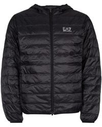 EA7 - Gefütterte Jacke Mit Logo-Print - Lyst