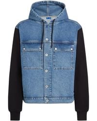 Karl Lagerfeld - フーデッド デニムジャケット - Lyst