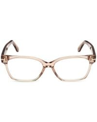 Tom Ford - T-Logo Rectangle-Frame Glasses - Lyst