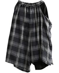 Y's Yohji Yamamoto - Plaid Panelled Trousers - Lyst