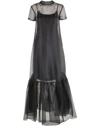 STAUD - Calluna Ruffled Tie-Neck Maxi Dress - Lyst