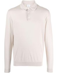 Eleventy - Long-sleeve Polo Shirt - Lyst