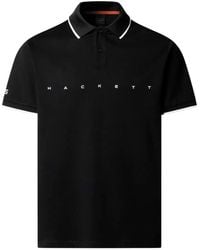Hackett - Logo-Print Contrast-Trim Polo Shirt - Lyst