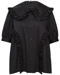 Noir Kei Ninomiya - Ruffled-Trim Blouse - Lyst