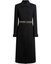 Etro - Wool Coat With Jewel Embellishments - Lyst