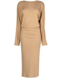 KHAITE - The Trina Open-Back Midi Dress - Lyst