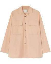 Jil Sander - Long-Sleeved Overshirt With Patch Pockets - Lyst