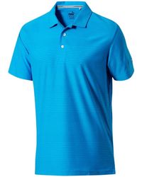 PUMA - Striped Polo Shirt - Lyst
