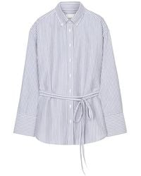 Closed - Striped Belted Shirt - Lyst