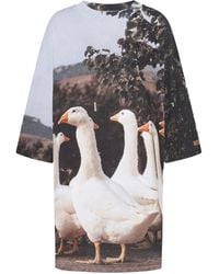 Moschino - Goose-Motif Mini Dress - Lyst