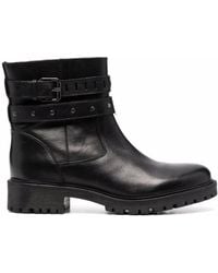 Geox - バックル レザーブーツ - Lyst