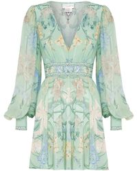 CAMILLA - Minikleid aus Seide mit Print - Lyst