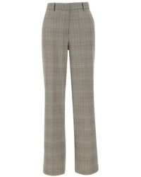 Kaos - Check-Pattern Straight-Leg Trousers - Lyst