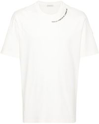 Moncler - Rubberised-logo Cotton T-shirt - Lyst