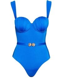 Noire Swimwear - Belted Ruched Balconette Swimsuit - Lyst