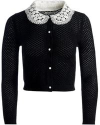Alice + Olivia - Carson Cardigan mit gehäkeltem Kragen - Lyst