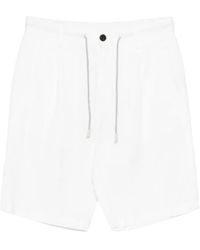 Eleventy - Drawstring Pleated Shorts - Lyst