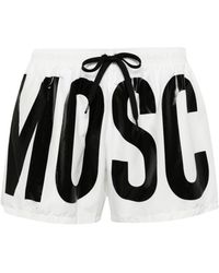 Moschino - Swim Shorts With Logo And Drawstring - Lyst