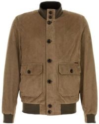 Moorer - Carlos Button-Up Suede Bomber Jacket - Lyst