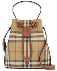 Burberry - Mini Drawstring Bucket Bag - Lyst